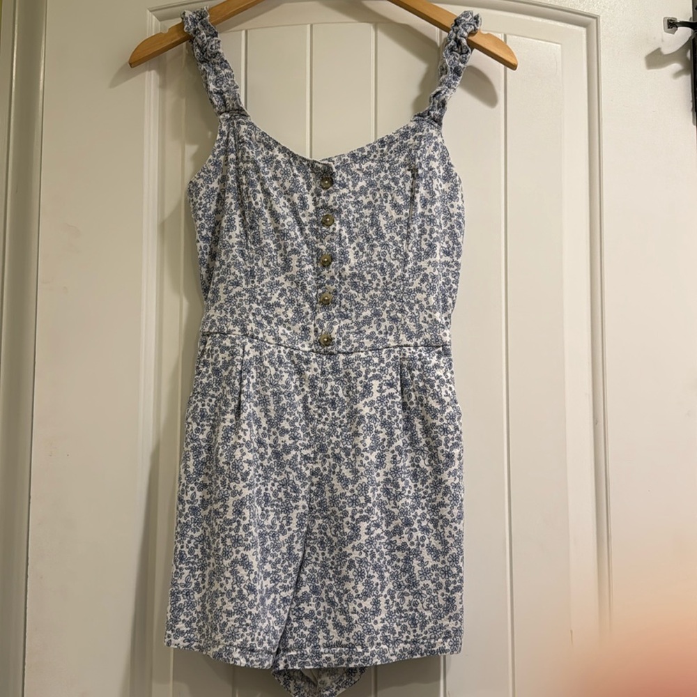 Hollister romper with button detail at front and pockets